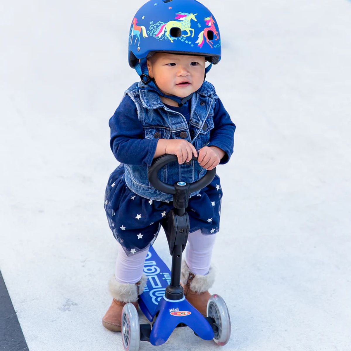 Patinete Infantil Micro Kickboard Mini 3 em 1 Deluxe Blue - Durable, Smooth & Built to Last