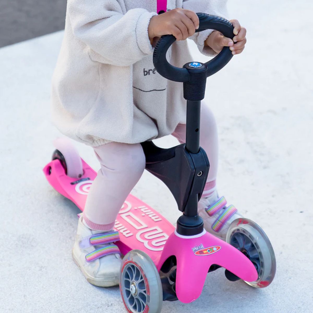 Patinete Infantil Micro Kickboard Mini 3 em 1 Deluxe Pink - Durable, Smooth & Built to Last