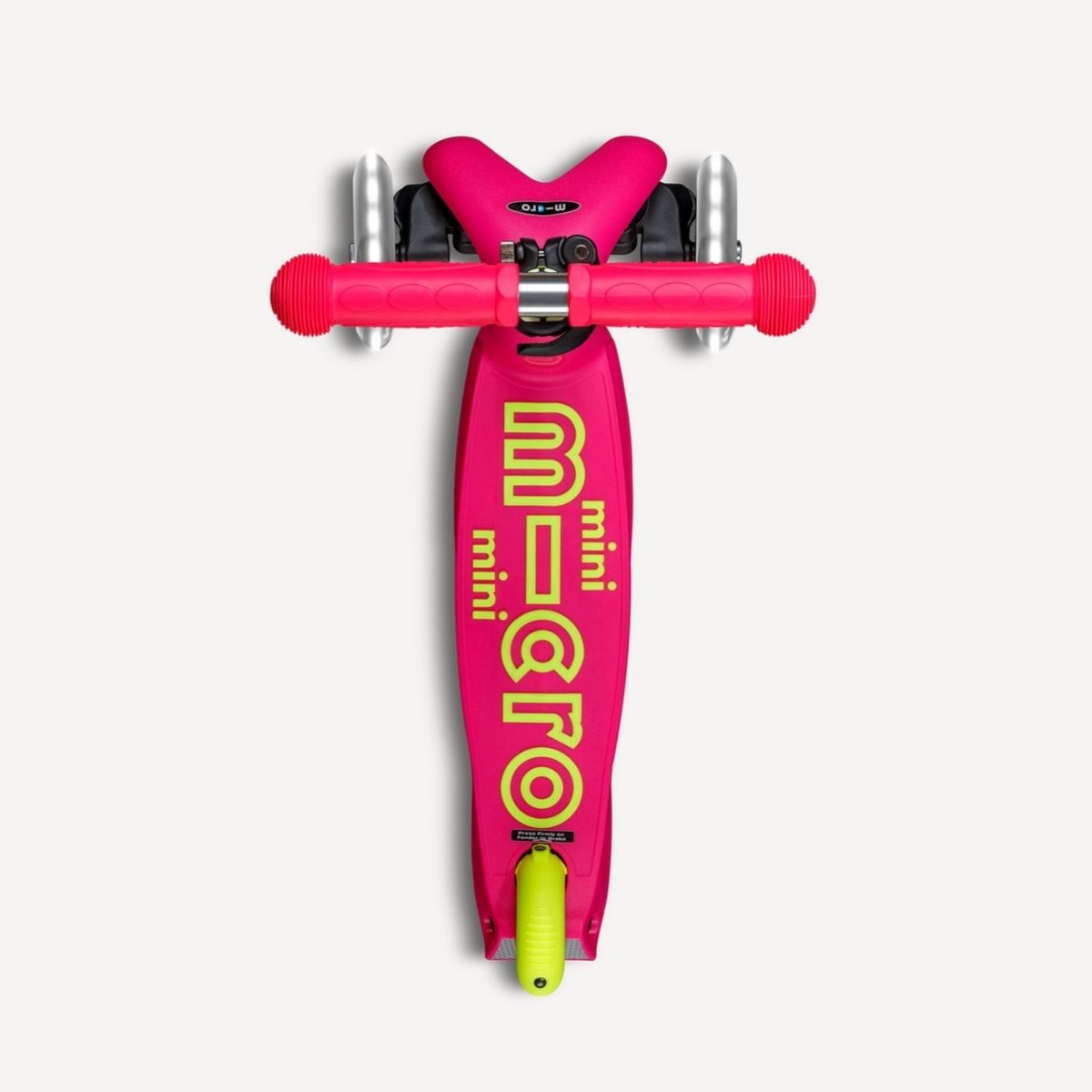 Patinete Infantil Micro Mini Foldable LED Neon Flamingo Pink/Yellow - Builds Balance & Confidence