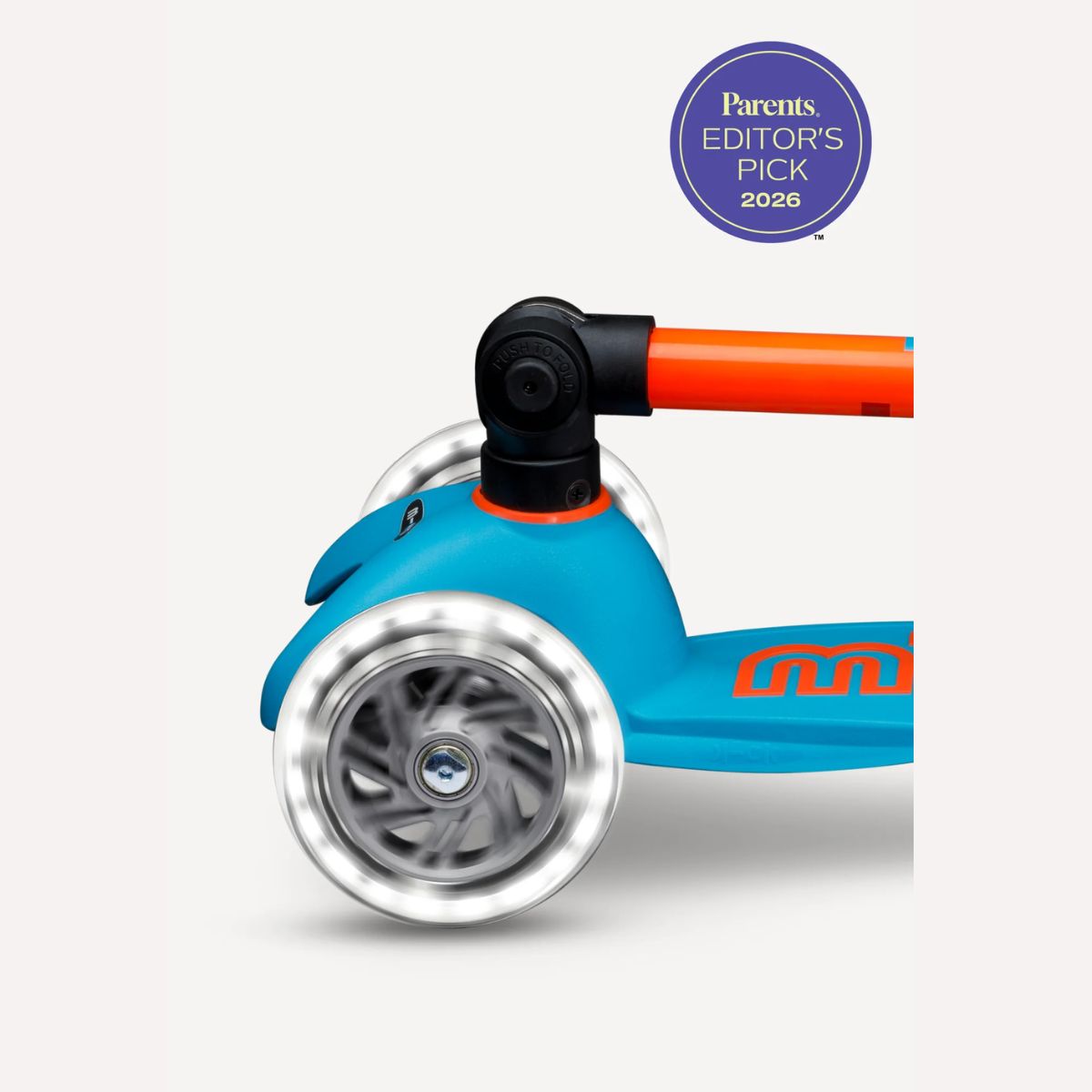 Patinete Infantil Micro Mini Foldable LED Neon Sunset Orange/Aqua - Light-Up Wheels for Extra Fun